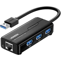 Hub USB 3.0 Ugreen 20265 4 en 1 avec Port RJ45