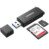 Lecteur de cartes Ugreen 40752 SD/TF USB 3.0 Noir