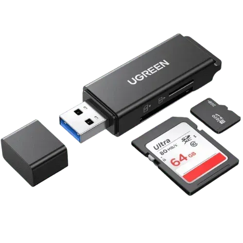 Lecteur de cartes Ugreen 40752 SD/TF USB 3.0 Noir