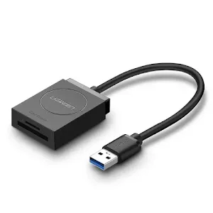 Lecteur de cartes Ugreen 90569 2-en-1 USB 3.0 Noir