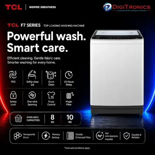 Machine a laver Top TCL F710TLS 10KG