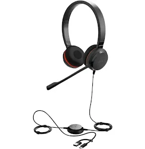 Micro-casque Jabra Evolve 20 SE Stereo MS avec adaptateur USB-C/USB-A