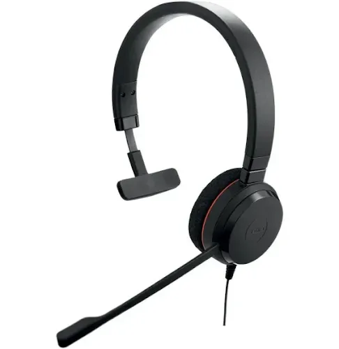 Micro-casque Jabra Evolve 30 II Mono UC avec adaptateur USB-C/USB-A Noir