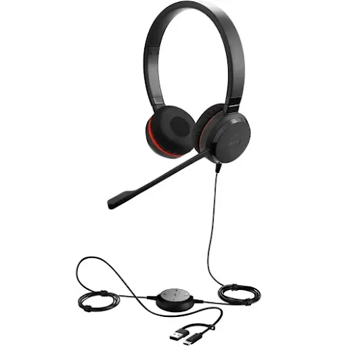 Micro-casque Jabra Evolve 30 II Stereo MS avec adaptateur USB-C/USB-A