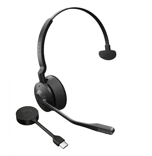 Micro-casque sans fil Jabra Engage 55 SE Mono UC avec adaptateur USB-C Noir