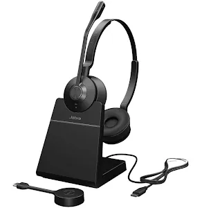 Micro-casque sans fil Jabra Engage 55 UC Stéréo USB-C avec socle de charge Noir