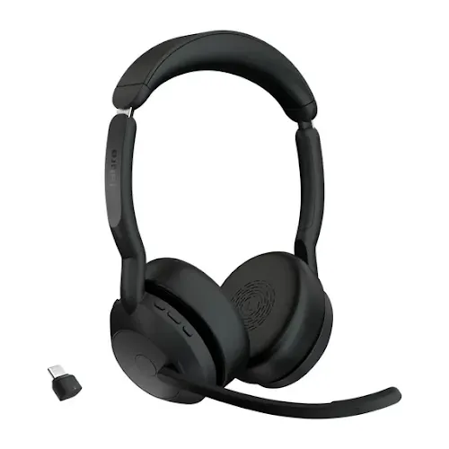 Micro-casque sans fil Jabra Evolve2 55 MS Stereo USB-C avec socle de charge