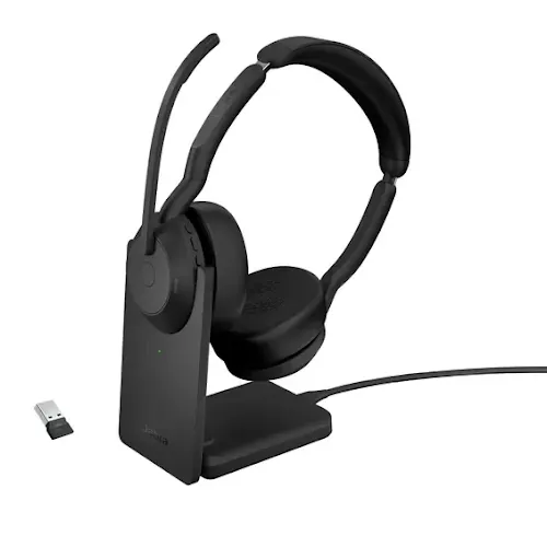 Micro-casque sans fil Jabra Evolve2 55 Stereo avec socle de charge Noir