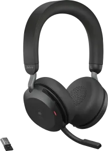 Micro-casque sans fil Jabra Evolve2 75 USB-A UC avec socle de recharge Noir
