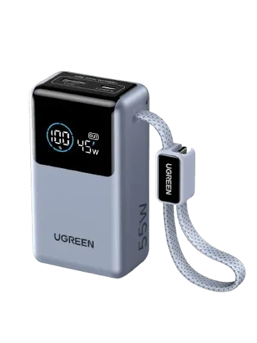 Powerbank Ugreen Nexode PB727 75701B 10000mAh 55W avec Câble Intégré