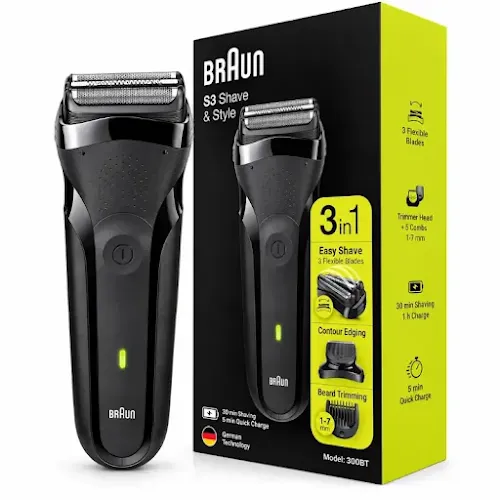 Rasoir électrique Braun Series 3 Shave&Style 300BT 3 en 1 Noir - Comparateur Prix Maroc (Electroplanet, Avito) | Toko.ma