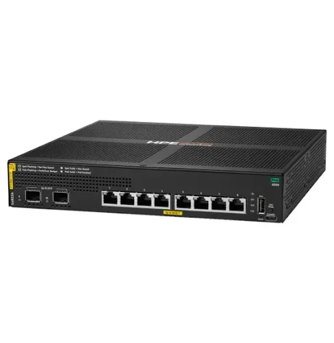Switch HPE Aruba Networking CX 6000 S4R23A 8 Ports Gigabit PoE+ avec 2 Ports SFP 67W Administrable