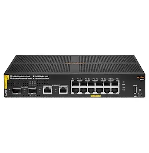 Switch HPE Aruba Networking CX 6100 JL679A 12 Ports Gigabit PoE+ avec 2 Ports SFP+ 139W Administrable