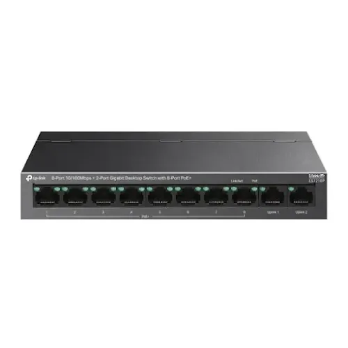 Switch TP-Link LS1210P 10 Ports avec 8 Ports 10/100 Mbps PoE+ et 2 Ports Gigabit